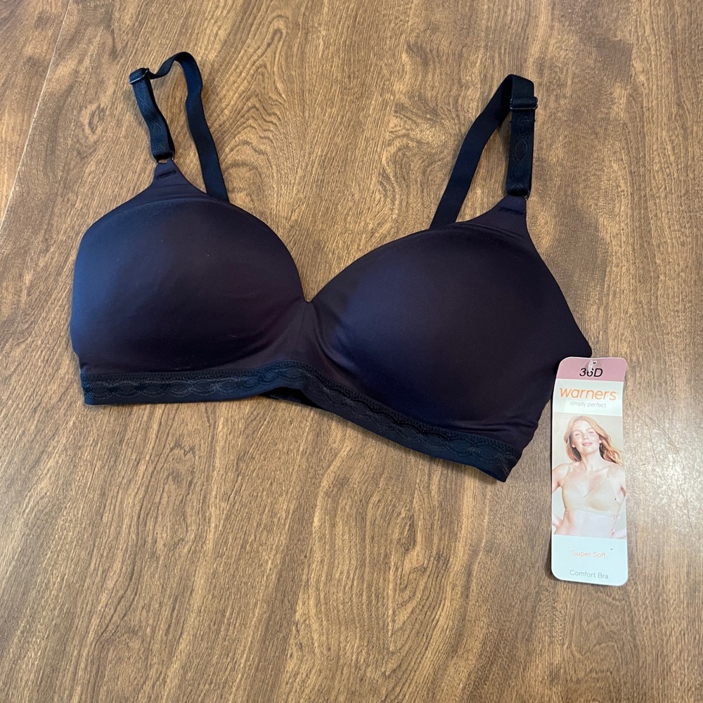 Warners Simply Perfect Super Soft Wireless Comfort Bra Black 36D RM1691T